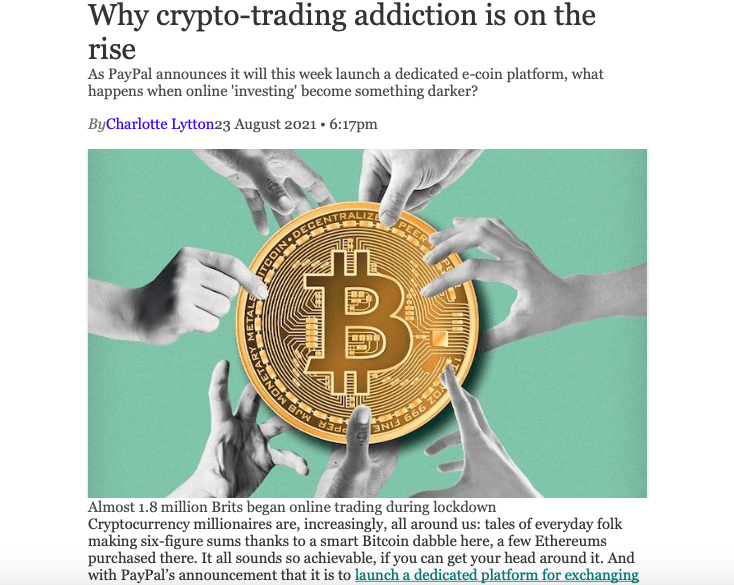 Зависимость от криптотрейдинга - The Telegraph